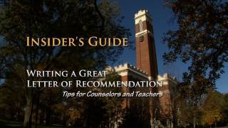 Insiders Guide to Writing a Great Letter of Recommendation [upl. by Zulaledairam]