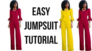 Easy Jumpsuit Pattern Tutorial [upl. by Monah]