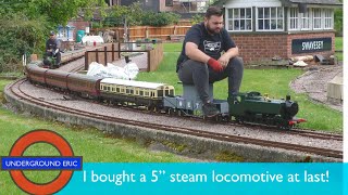 I bought a 5” gauge Steam Locomotive Running session with my new GWR Pannier Tank [upl. by Arak]