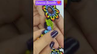 Pulsera de mostacillas 😍 hechoamano easy handmade arte artesania beads rainbow colors [upl. by Atinuahs]