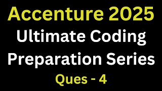 Accenture Latest Coding Question  Accenture Coding Assessment Preparation Questions  2025 Batch [upl. by Nonnair535]