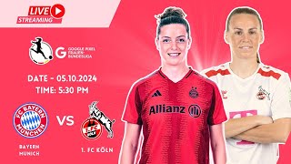 Bundesliga Women 2024 Bayern Munich vs 1 FC Köln  Live Stream [upl. by Schlenger]