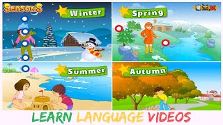 Estações do ano em inglês  LEARN LANGUAGE VIDEOS [upl. by Aneryc]