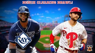 PHILLIES BEAT THE RAYS 94 KYLE SCHWARBER INJURED TREA TURNER 2 HOMERS CONCERNS ABOUT RANGER [upl. by Hilliary]