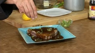 Seared Ahi Tuna Steak With Wasabi Butter  Conventional Cooking [upl. by Devol]