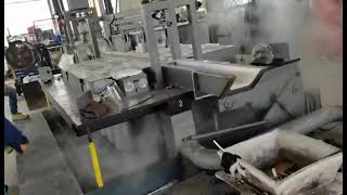 Airslip casting for aluminum billet with tilting furnace [upl. by Trinette]