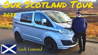 Our Scotland Tour Loch Lomond 2024 Vanlife uk Vanlife Ford Transit Custom [upl. by Winnah]