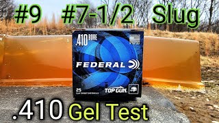 410 Ballistic Gel Test Birdshot 9 712 amp Slug [upl. by Ziagos]