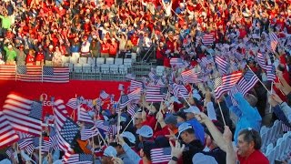 Fans sing the US national anthem 2016 Ryder Cup at the Hazeltine National Golf Course Chaska [upl. by Cindy]