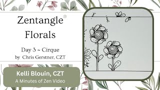 Zentangle®  Floral patterns  Day 3  Cirque [upl. by Tidwell491]