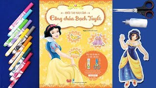 Khéo tay hay làm Đồ chơi cắt dán công chúa bạch tuyết bằng giấy thay váy đầm công chúa Chim Xinh [upl. by Hacissej131]