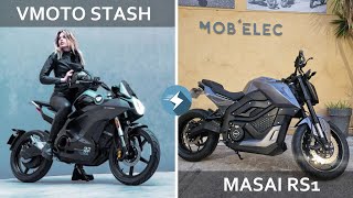 Vmoto Stash vs Masai RS1 motos électriques 125cc hautes performances [upl. by Tahpos108]