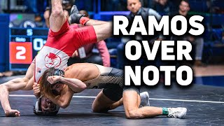 1 Anthony Noto Lock Haven vs 4 Matt Ramos Purdue  2023 NWCA AllStar Classic [upl. by Hodges]