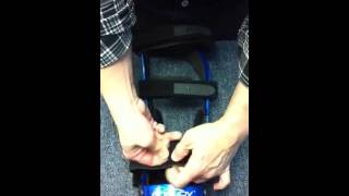 Installing the Antimigration strap wider on DJO knee brace [upl. by Ebeohp453]