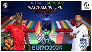 Spain vs England Live  EURO 2024  Final  Watchalong  euro2024Final [upl. by Bullard]