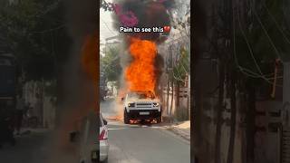 Landrover defender catches fire supercar defence [upl. by Tiemroth]