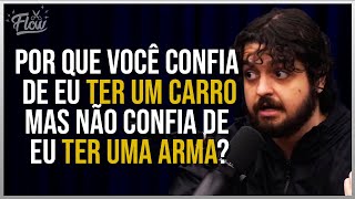 DEBATE SOBRE DIFERENÇA ENTRE POSSE E PORTE DE ARMA  Cortes do Flow [upl. by Einitsed]