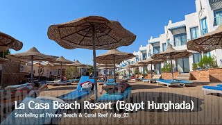 4K Egypt Hurghada  La Casa Beach Resort  Snorkeling at Private Beach amp Coral Reef  day03 [upl. by Dail]