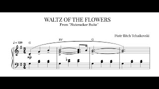 Waltz of the Flowers  Tchaikovsky  Piano Sheet Music  Beginners [upl. by Carlyn306]