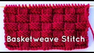 How to Knit the Basketweave Stitch [upl. by Wylma]