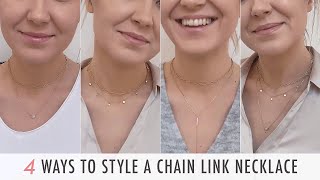 How to Layer Necklaces  4 Ways to Style A Chain Link Necklace [upl. by Tilden]