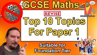 GCSE Maths Paper 1  Top 10 Topics Revise NonCalc Foundation Predicted June 2025  AQA Edexcel [upl. by Kcor118]