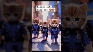 Police cute baby cat 🤩 cat shorts catlover youtubeshorts [upl. by Annohsed]