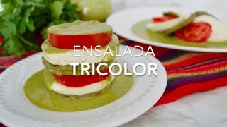 🇲🇽 ENSALADA TRICOLOR 🇲🇽 CON ADEREZO DE CILANTRO  Recetas fáciles Pizca de Sabor [upl. by Nessim189]