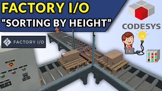 🔵✅CODESYS 35 amp FACTORY IO  SORTING BY HEIGHT PASO A PASO [upl. by Dasie]