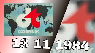 Dziennik Telewizyjny 13 listopada 1984  DT  emitowany od 1958 roku aż do upadku PRL [upl. by Sophie]