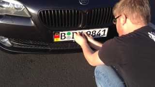 How to Mount Your Custom European License Plate Using 3M Dual Lock [upl. by Licna]