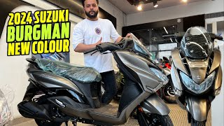 2024 Suzuki Burgman 125 New Colour Full Review Video  Suzuki Burgman Street 125 2024 Model [upl. by Nahtnaoj]