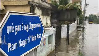 Chennai Rains Flooded streets of Ram Nagar Velachery [upl. by Ecnarolf]