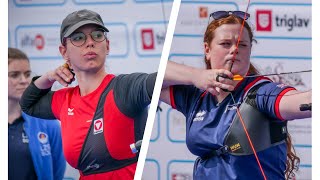 Elisabeth Straka v Louisa Piper – recurve women gold  Slovenia 2022 Veronicas Cup [upl. by Trainor]