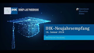 LiveStream vom IHKNeujahrsempfang 2024 in Osnabrück [upl. by Mena424]