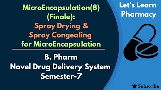 MicroEncapsulation8  Finale  Spray Drying amp Spray Congealing  BPharm  NDDS  Semester7 [upl. by Haimaj]