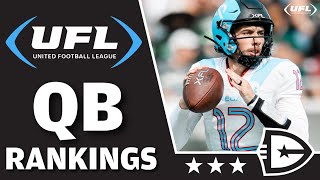 UFL QB Rankings 2024 Season  UFL Top 10 Quarterbacks  Defending Football [upl. by Nomzed]