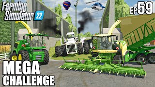 Filing The BIGGEST BUNKER in FS22  2000000l Corn Silage  MEGA Challenge  FS22  59 [upl. by Enilrahc]