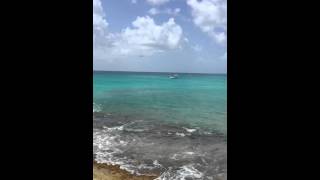 747 landing in St Maarten Maho Beach [upl. by Ydnec]