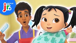 Ceces Funnies In My Tummy Haircut Song 👧✂️ CoComelon Lane  Netflix Jr [upl. by Jarlen175]