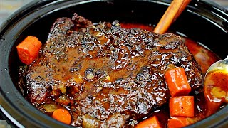 Slow Cooker Beef Pot Roast Recipe  How to Make Flavorful Beef Pot Roast in the Slow Cooker [upl. by Atnahsal]