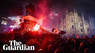 Fans celebrate after Inter seal historic 20th Scudetto [upl. by Cece]