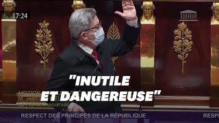 Mélenchon contre la loi séparatisme fait un long réquisitoire à lAssemblée [upl. by Elleinwad]