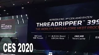 AMD Ryzen Threadripper 3990X  Reveal and Benchmark Presentation CES 2020 HD 1080P [upl. by Burke]