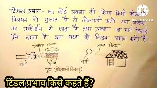 टिंडल प्रभाव उदाहरण सहित समझाइए । [upl. by Okuy]