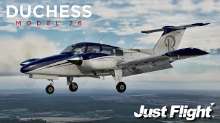 Just Flight Beechcraft Duchess Model 76  First Look and Preview  XPlane 12 [upl. by Colyer]