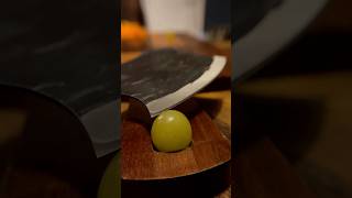 Mini Cleaver vs Grape 🍇 Dull to Razor Sharp 100 on whetstone kitchen satisfying howto nice [upl. by Elisha489]