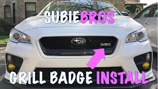 SubieBros WRX Grill Badge  Review and Install  2015  2017 Subaru WRX [upl. by Oilejor]