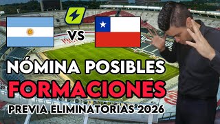 ARGENTINA VS CHILE  POSIBLES FORMACIONES  ANÁLISIS JEAN PIERRE BONVALLET  FECHA 7 eliminatorias [upl. by Isied]