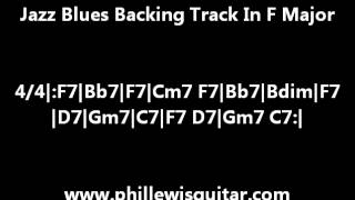 Jazz Blues Backing Track In F Major [upl. by Wang]